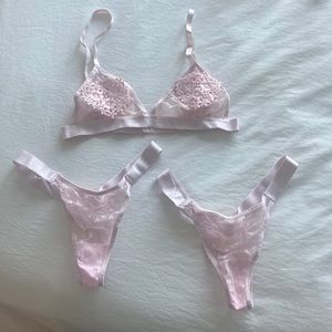 Never worn Glamorous floral lace lingerie set